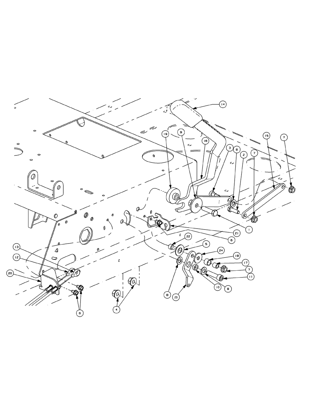Brake Assembly Diagram and Parts List for ENFORCER44 53BI3AGF050-19HP Cub Cadet Lawn Tractor
